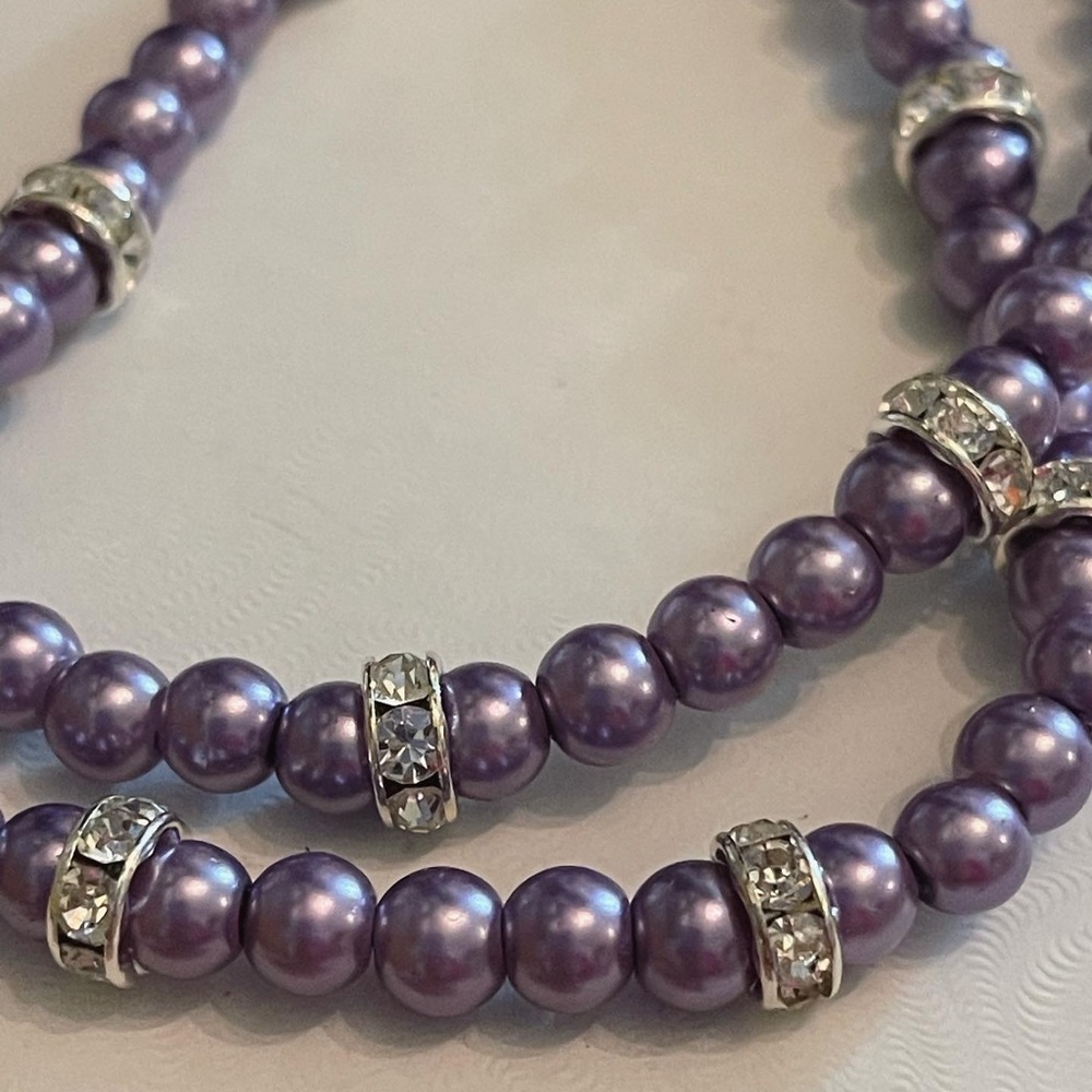 Hand made unique purple necklace